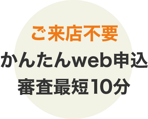 ご来店不要かんたんweb申込審査最短10分