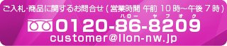 ご入札・商品に関するお問合せ（営業時間 午前9時～午後8時）078-855-3129 customer@lion-nw.jp